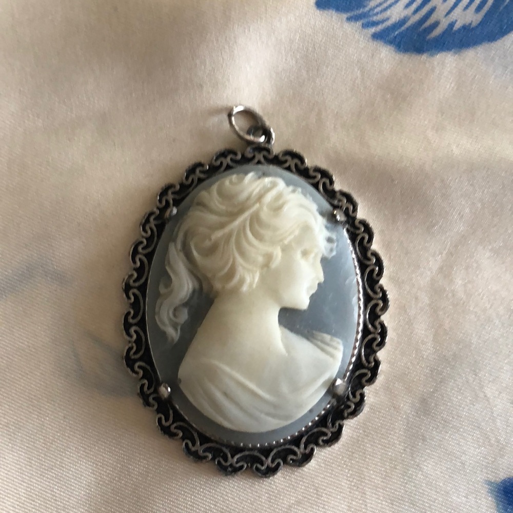 Gorgeous vintage, retro Cameo pendant.